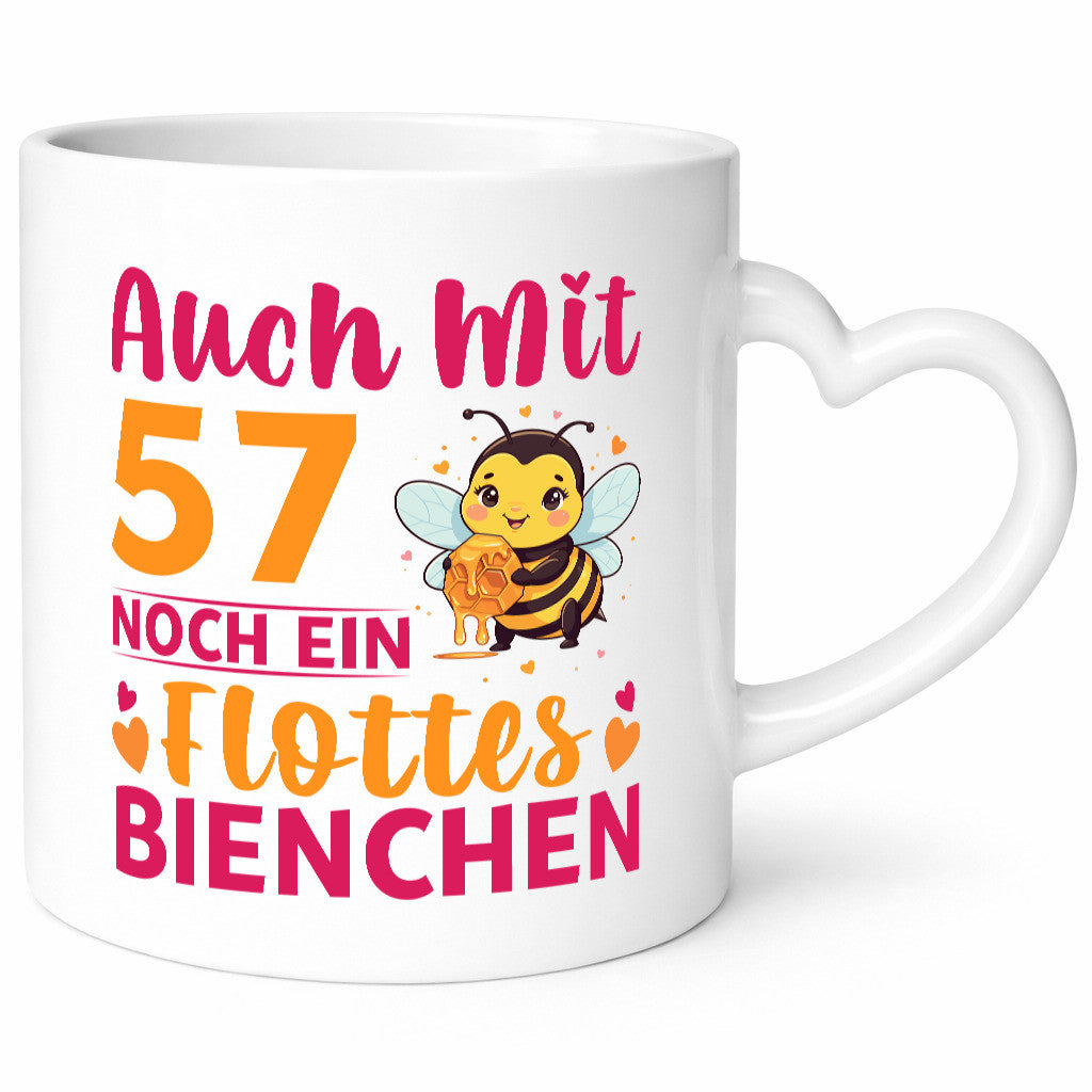 57. Geburtstag | Flottes Bienchen 57 Jahre lustig Geschenkidee Geschenk Tasse