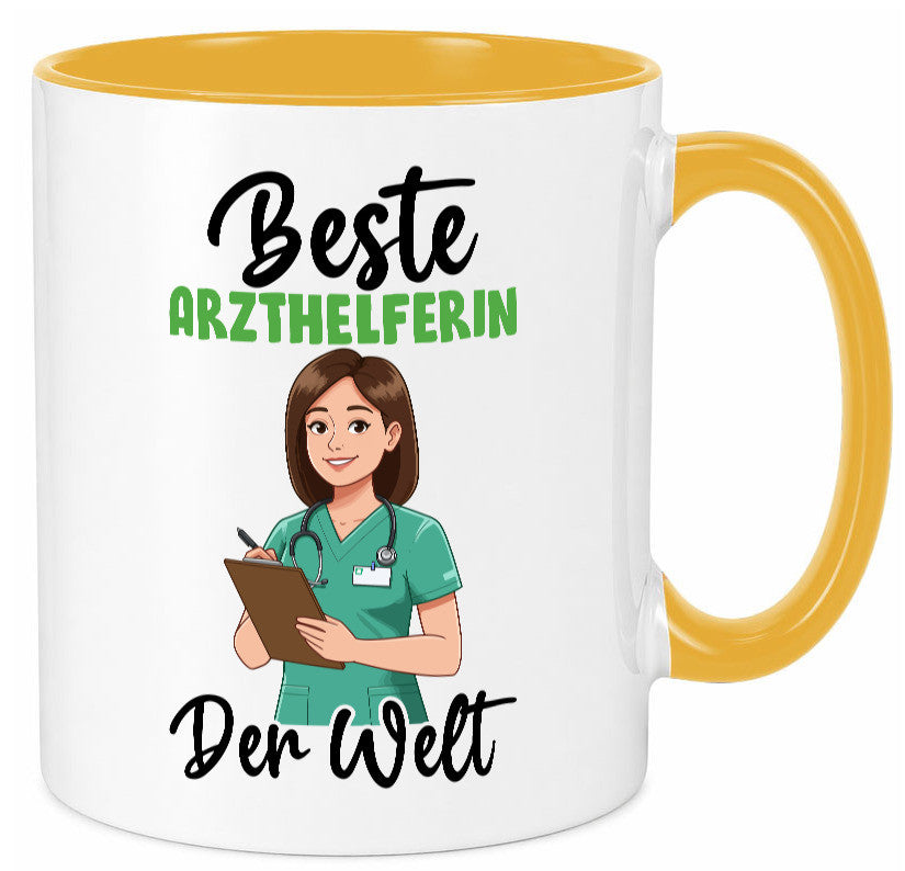 Beste Arzthelferin | Fachangestellte Medizin v2 Geschenkidee Humor Tasse