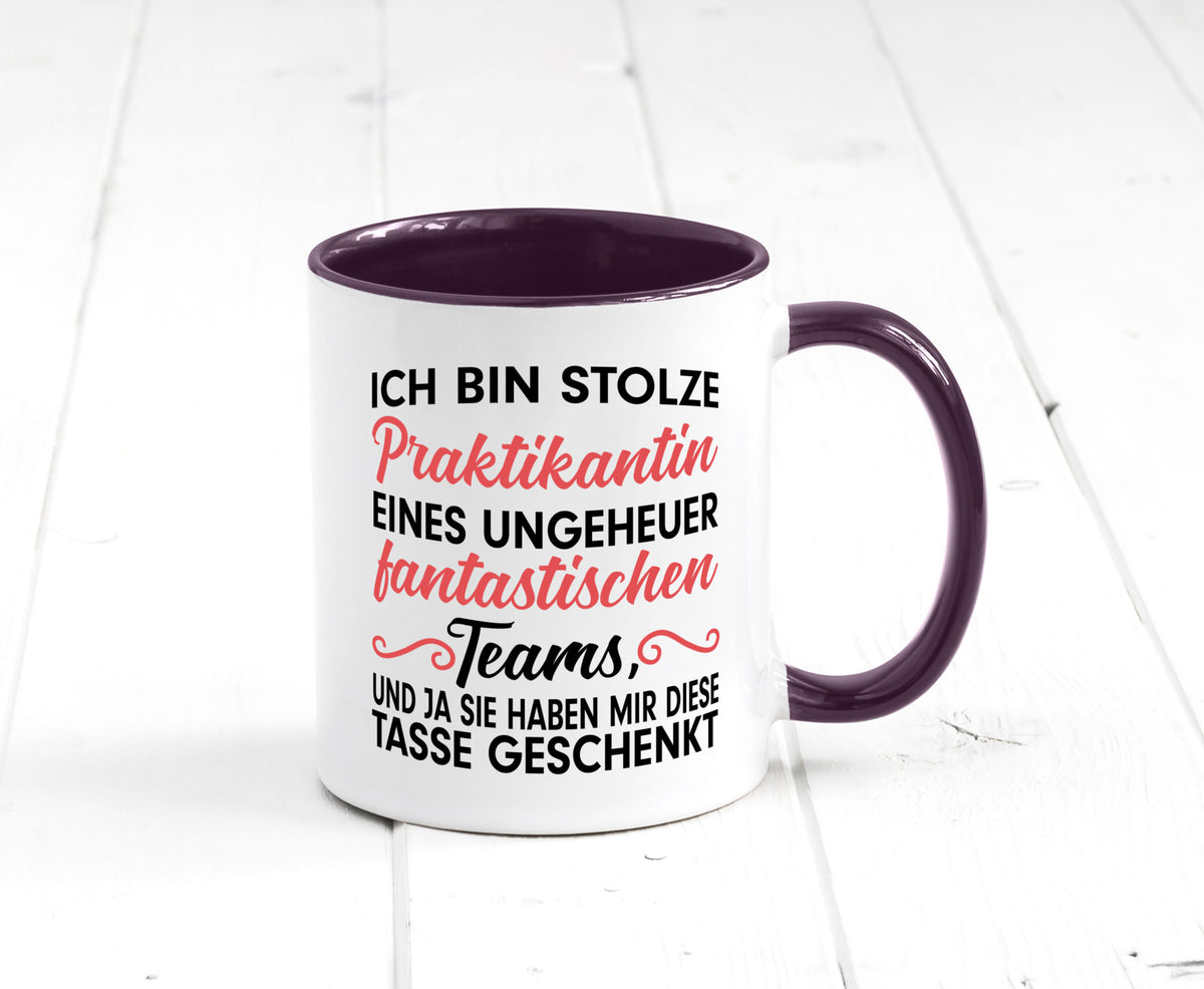 Stolze Praktikantin | Arbeitswelt Tasse Praktikum Geschenk Arbeit Kollegen Büro