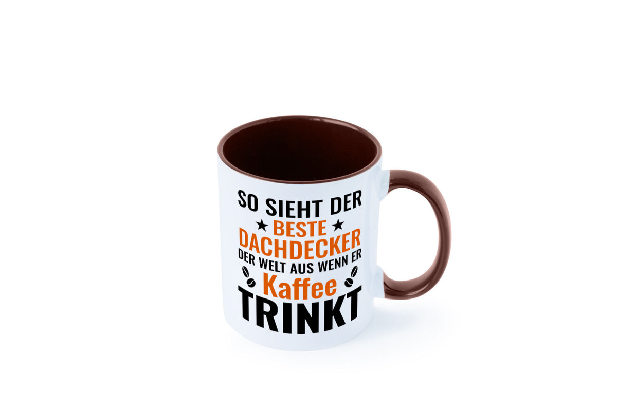 Kaffee trinkt: Dachdecker | Dachbau Hausbau lustig Humor Geschenkidee Geschenk Tasse