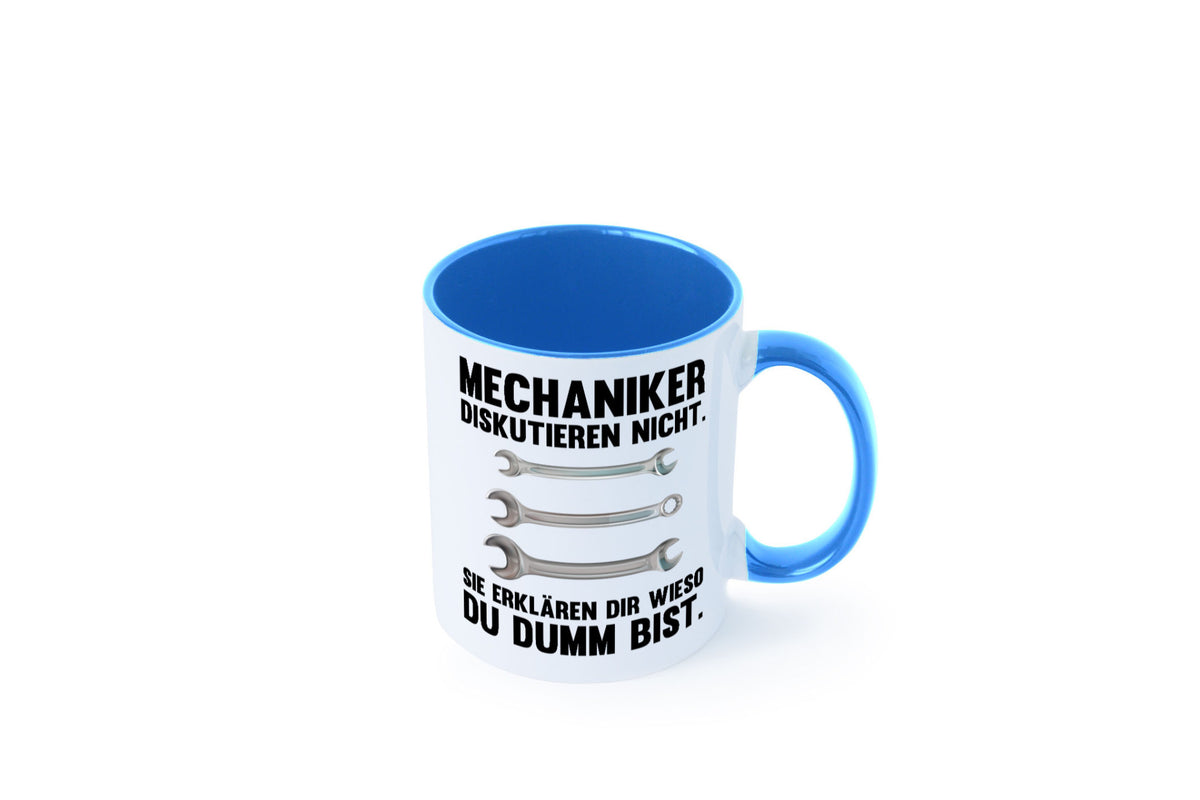 Mechaniker Diskutieren nicht sie erklären nur wieso Geschenkidee Tierliebhaber Tasse