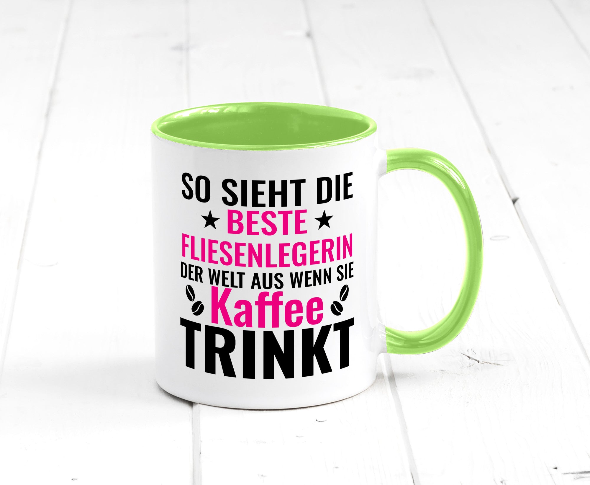Kaffee trinkt: Fliesenlegerin | Fliesenlegen Bau Humor Geschenkidee Tasse