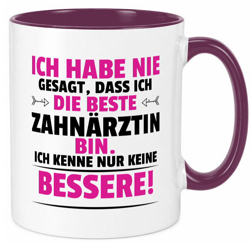 Die Beste Zahnärztin | Zahnmedizin Beruf lustig Arbeit Kollegen Büro Geschenk Tasse