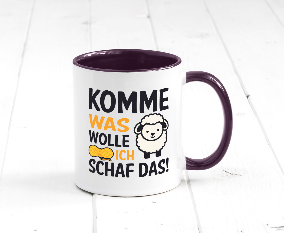 Komme was wolle, ich schaf das | Wolle Humor Geschenkidee Tasse