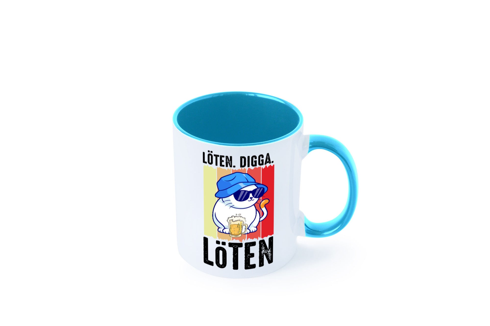 Löten Digga | Katze mit Bier Bierkatze Geschenk Tierliebhaber Humor lustiger