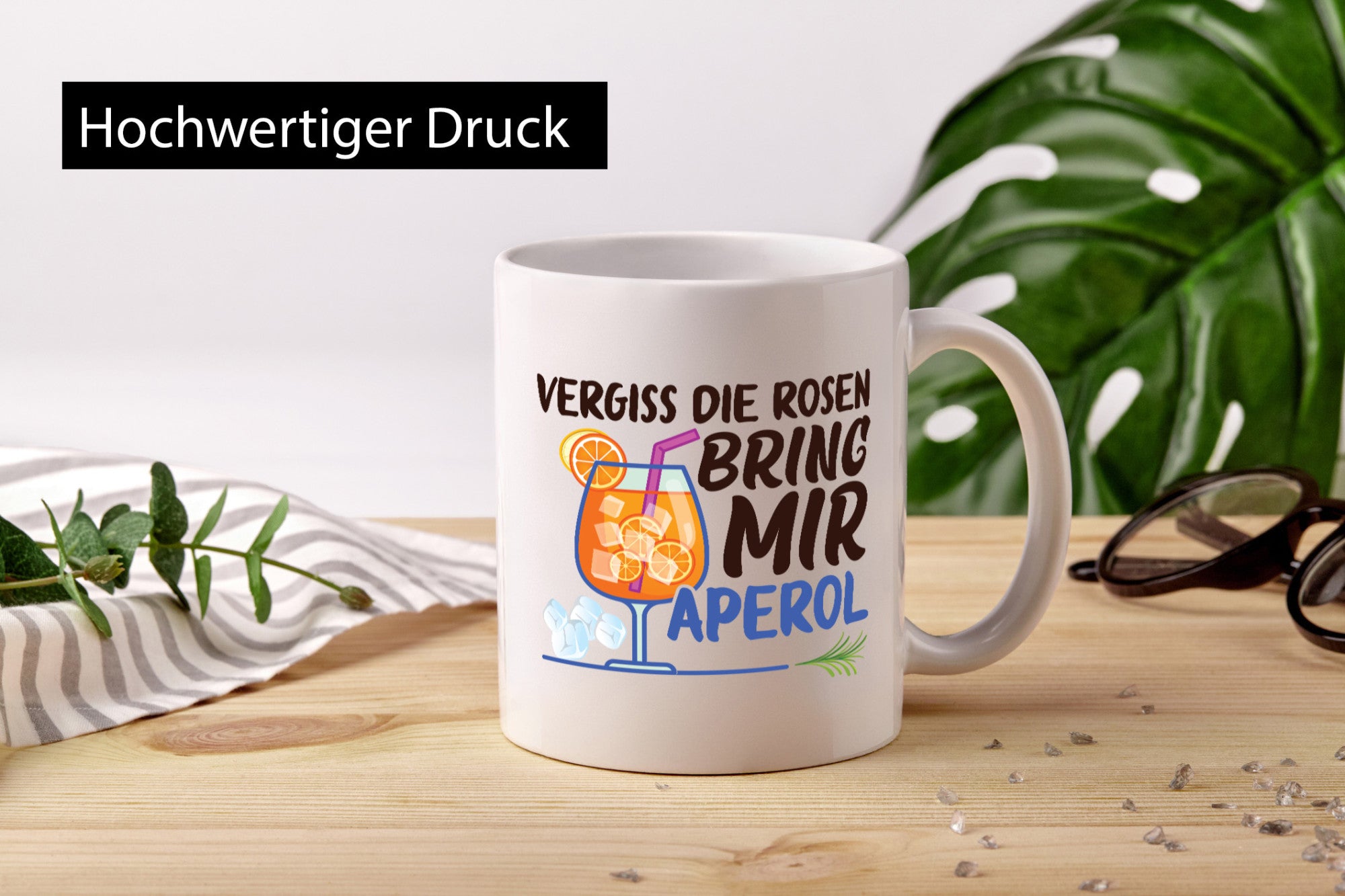 Bring mir Aperol | Rosen Paar Party Geschenkidee Humor Tasse