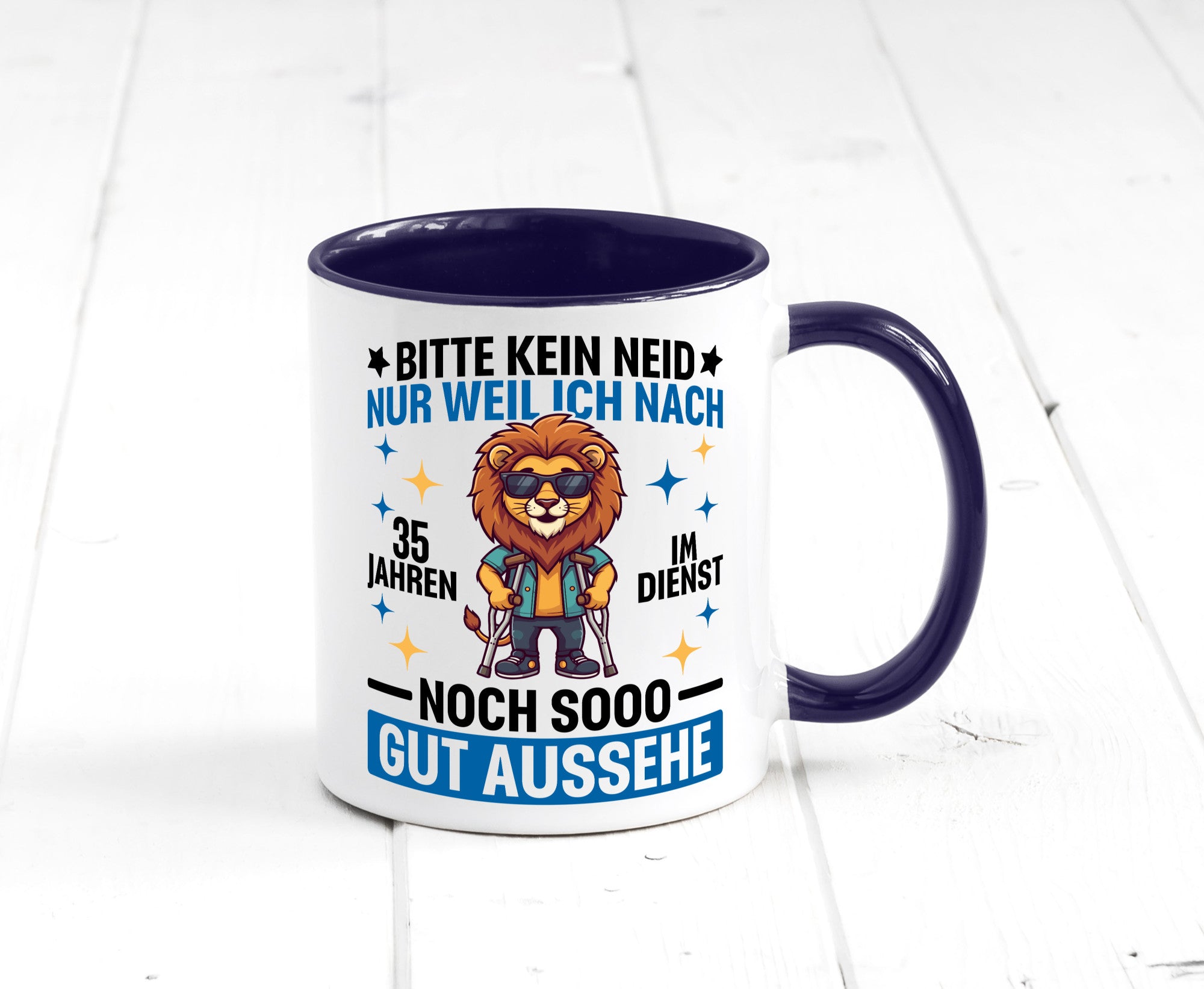 35 Jahre im Dienst | Arbeitsjubiläum Arbeit lustig Kollegen Büro Geschenk Tasse
