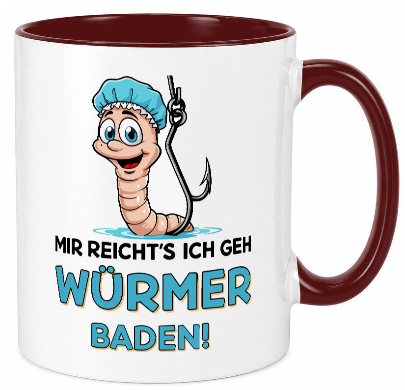 Mir reichts ich geh Würmer Baden | Angler Angeln Geschenk Humor Geschenkidee