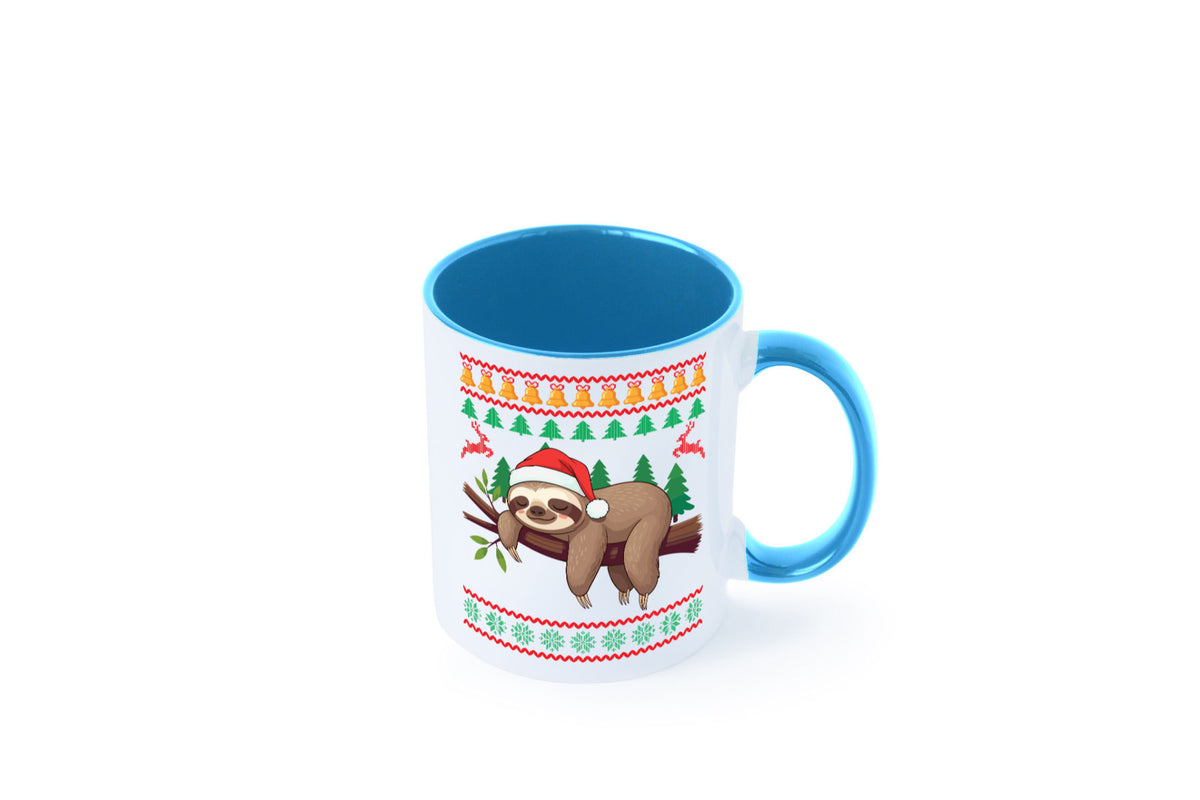 Ugly Christmas | Faultier Weihnachtsfaultier v2 lustig Tierliebhaber Humor Tasse