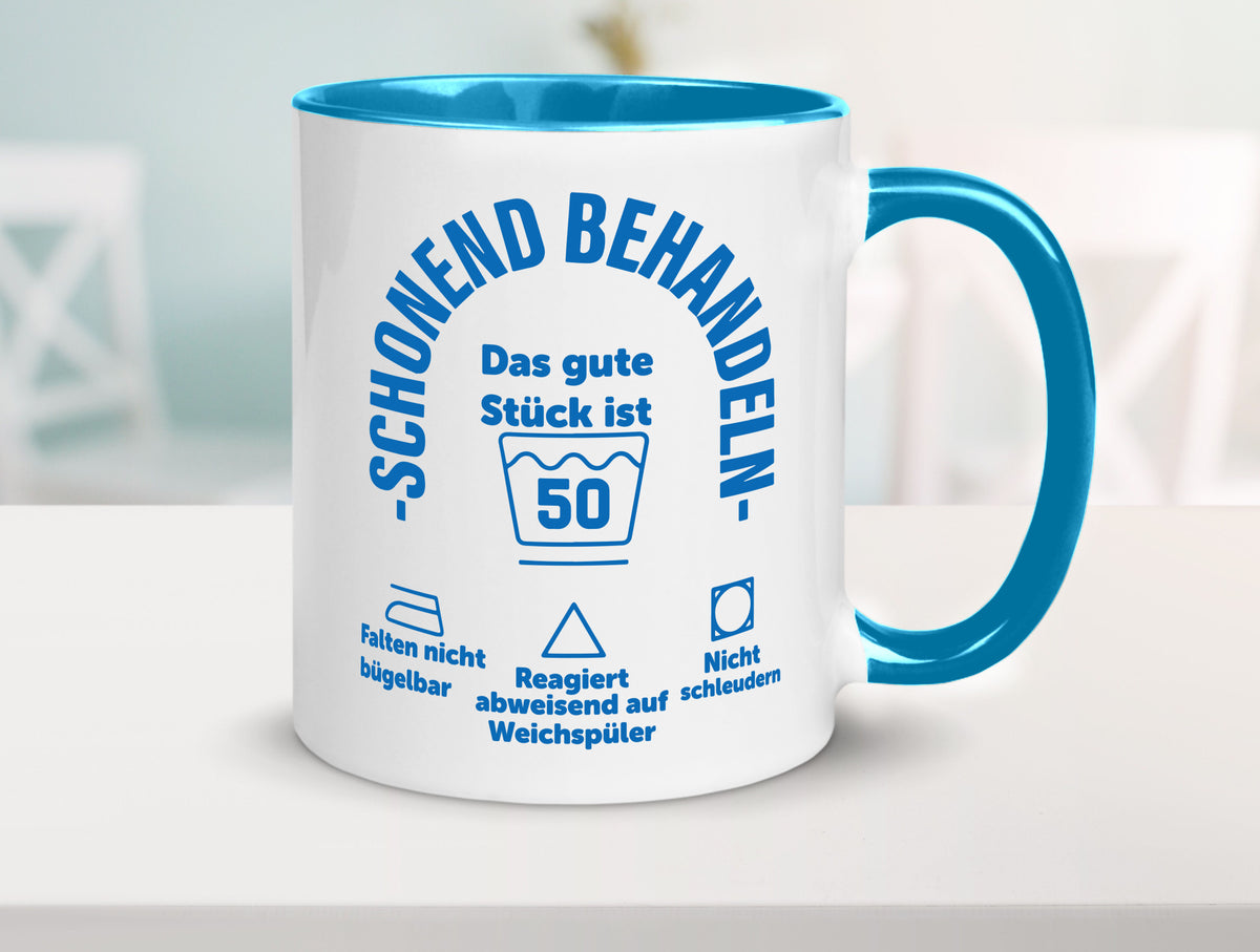Schonend behandeln | 50 Geburtstag Humor Geschenkidee Tasse