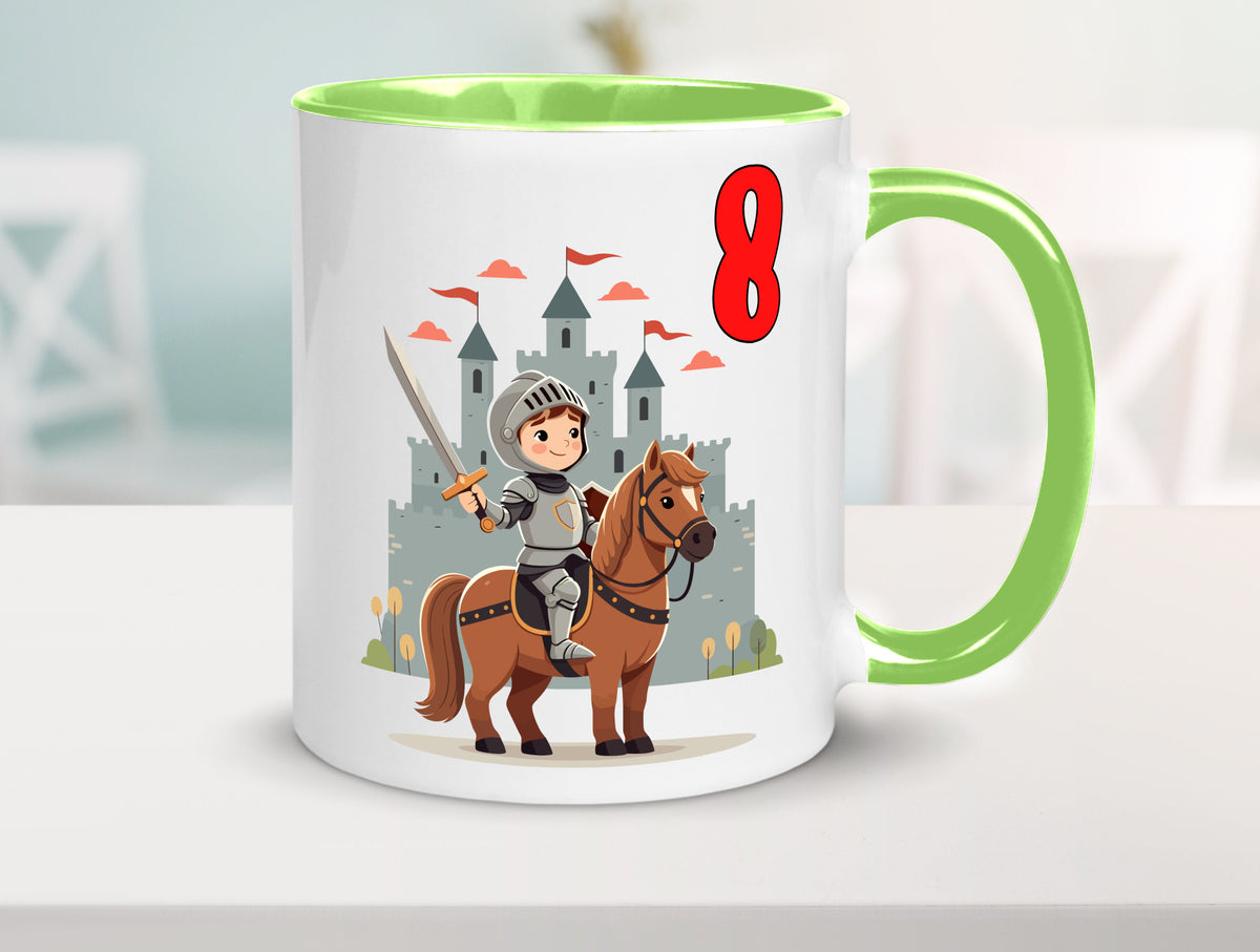 8. Geburtstag | 8 Jahre Ritter Junge Schloss Geschenk Geschenkidee lustiger Tasse
