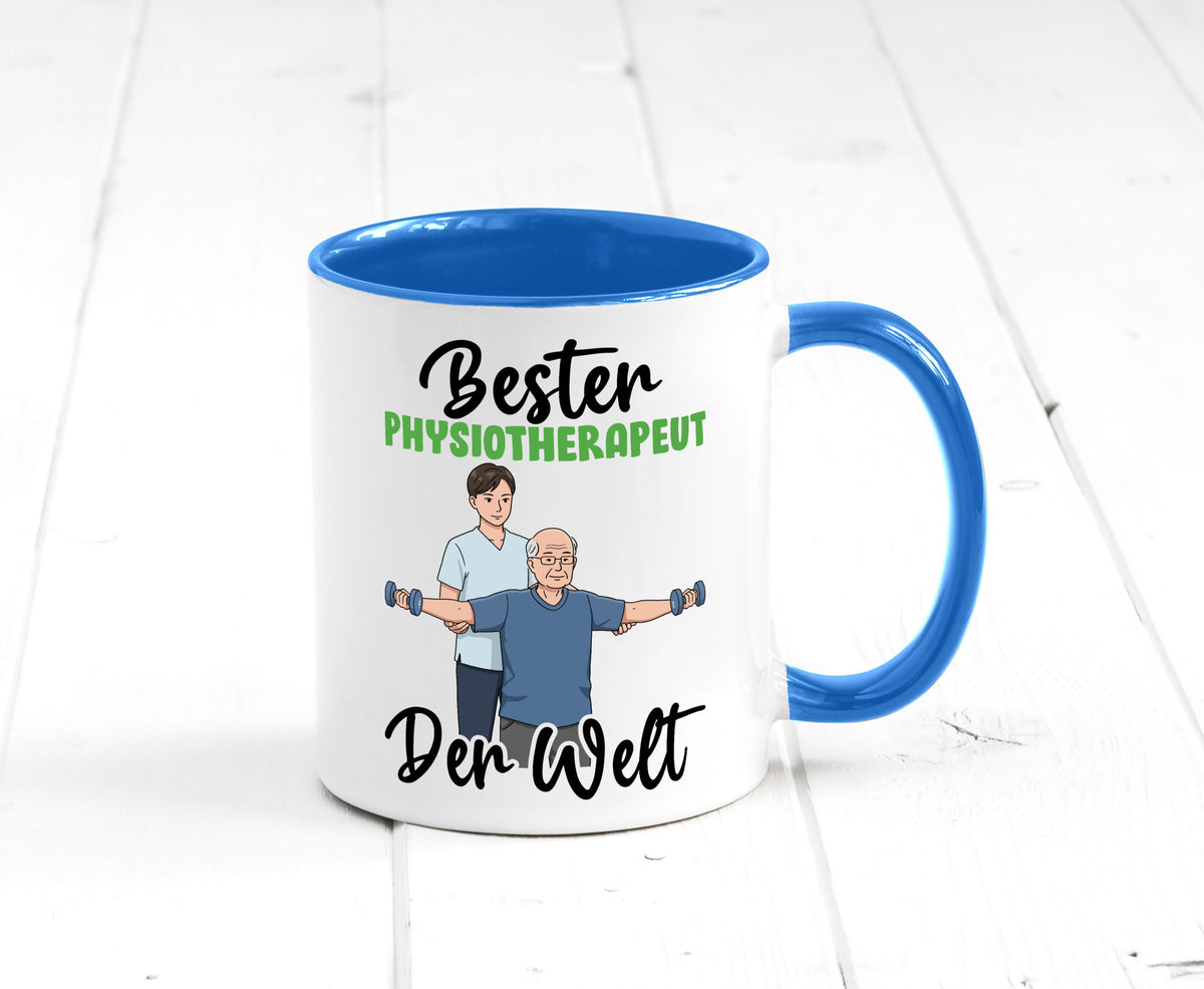 Bester Physiotherapeut v3 Geschenk Humor Geschenkidee lustiger Spruch Tasse