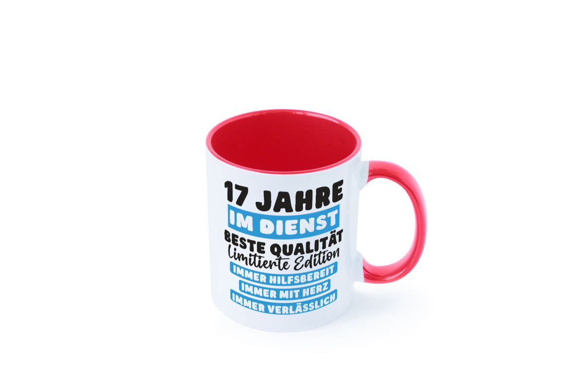 17 Jahre im Dienst | Jubiläum Arbeit v6 Humor Kollegen Büro Geschenkidee Tasse