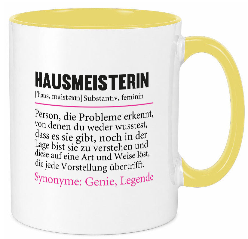 Hausmeisterin | Hauswart Beruf Spruch Humor Geschenkidee Arbeit Kollegen Büro Tasse