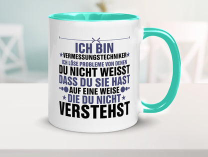 Löse Probleme: Vermessungstechniker | Techniker Humor Geschenkidee Tasse