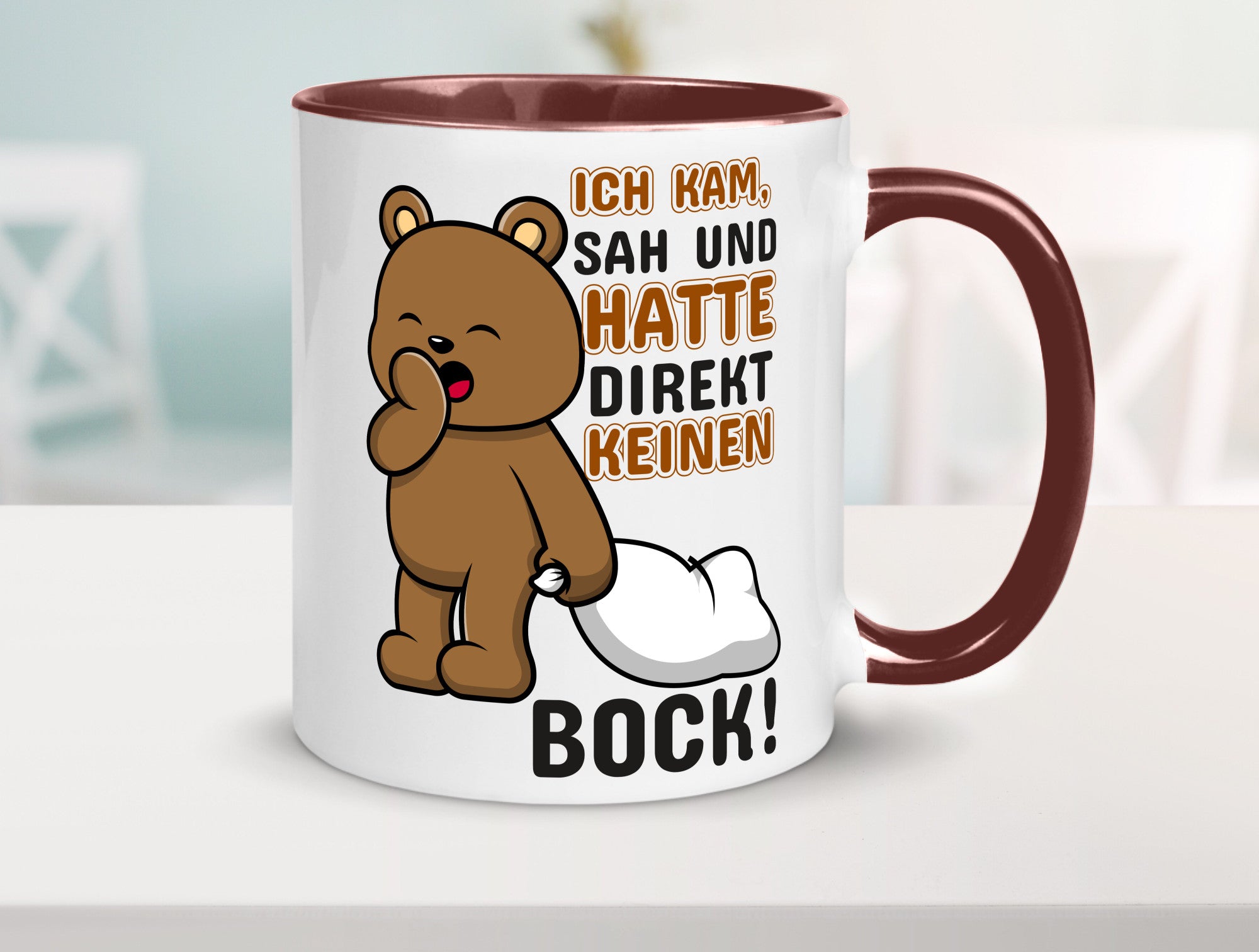 Direkt keinen Bock! | Büro Faultier Morgenmuffel Geschenk Arbeit Kollegen
