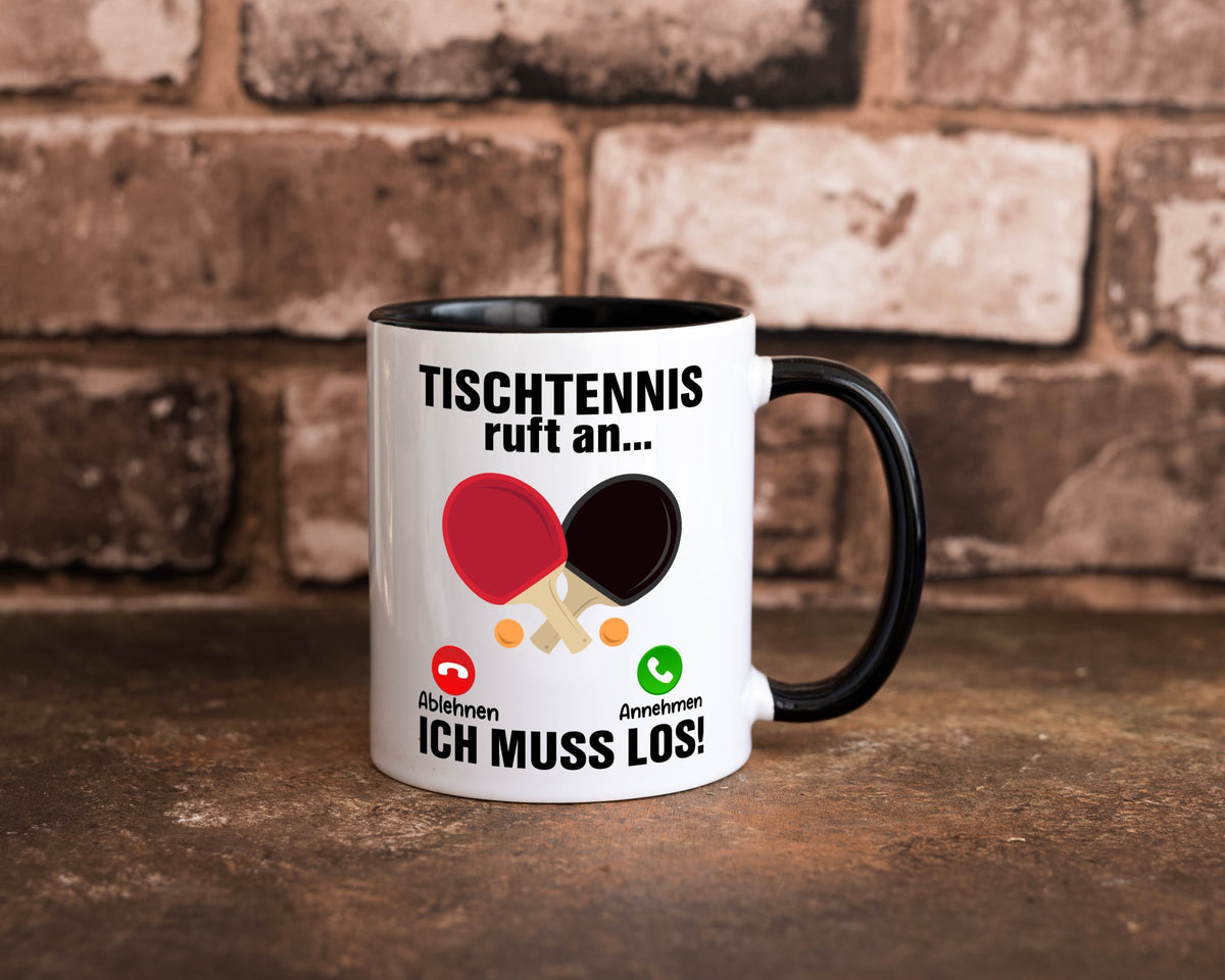 Tischtennis ruft an | Tennis spielen v2 Humor Geschenkidee Tasse