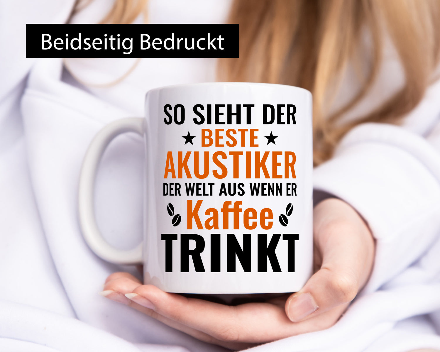 Kaffee trinkt: Akustiker | Akustik Hörgeräteakustik Humor Geschenkidee Tasse