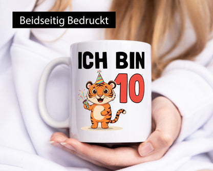10. Geburtstag | 10 Jahre Tiger Geschenkidee Humor Tasse
