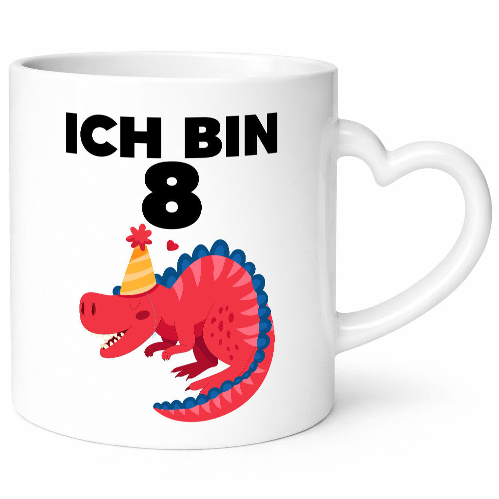 8. Geburtstag | Dino Dinosaurier 8 Jahre lustig Geschenkidee Geschenk Tasse