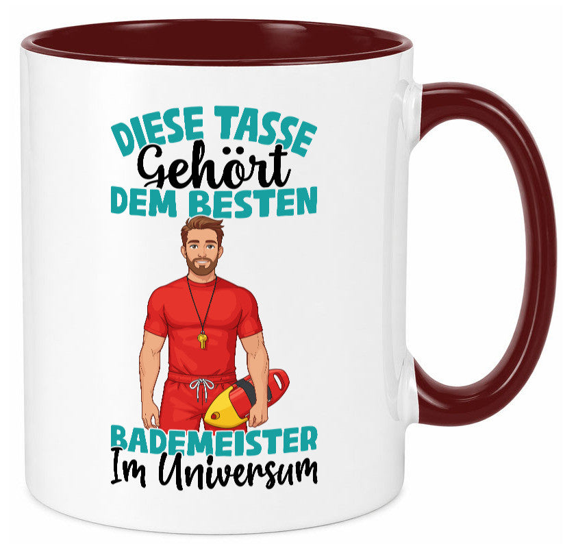Im Universum: Bademeister | Rettungsschwimmer lustig Humor Geschenkidee Tasse