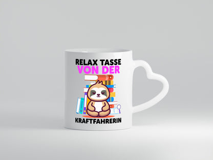Relax Tasse: Kraftfahrerin | Lastwagen LKW Geschenkidee Humor Tasse