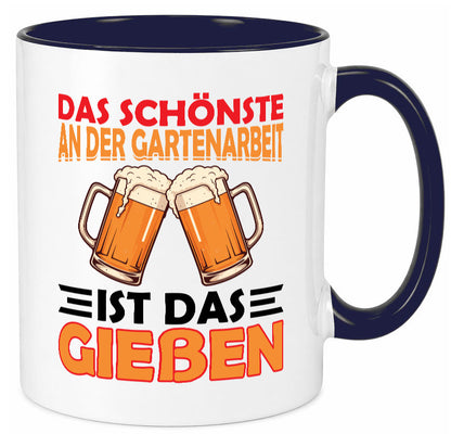 Das schönste an gartenarbeit ist Gießen | Biertrinker Geschenkidee Arbeit