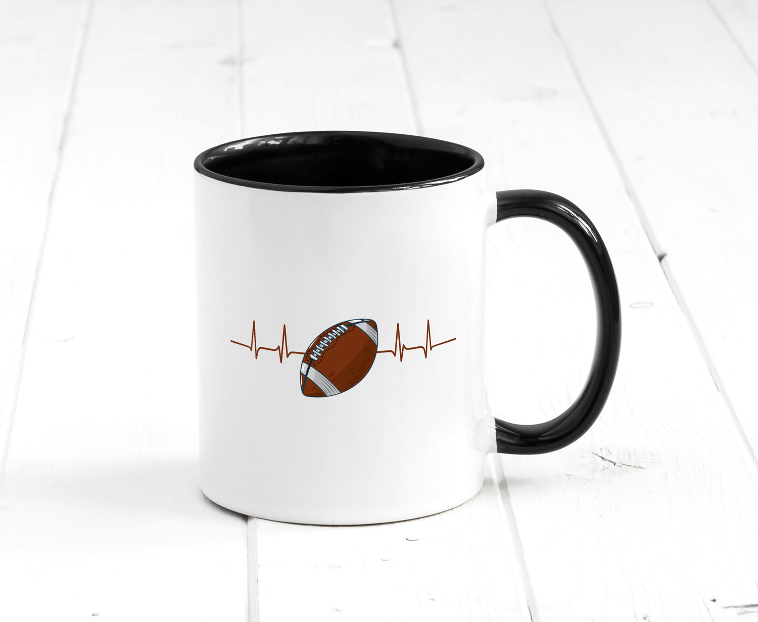 American Football Herzschlag | Footballer Superbowl Humor Geschenkidee Tasse