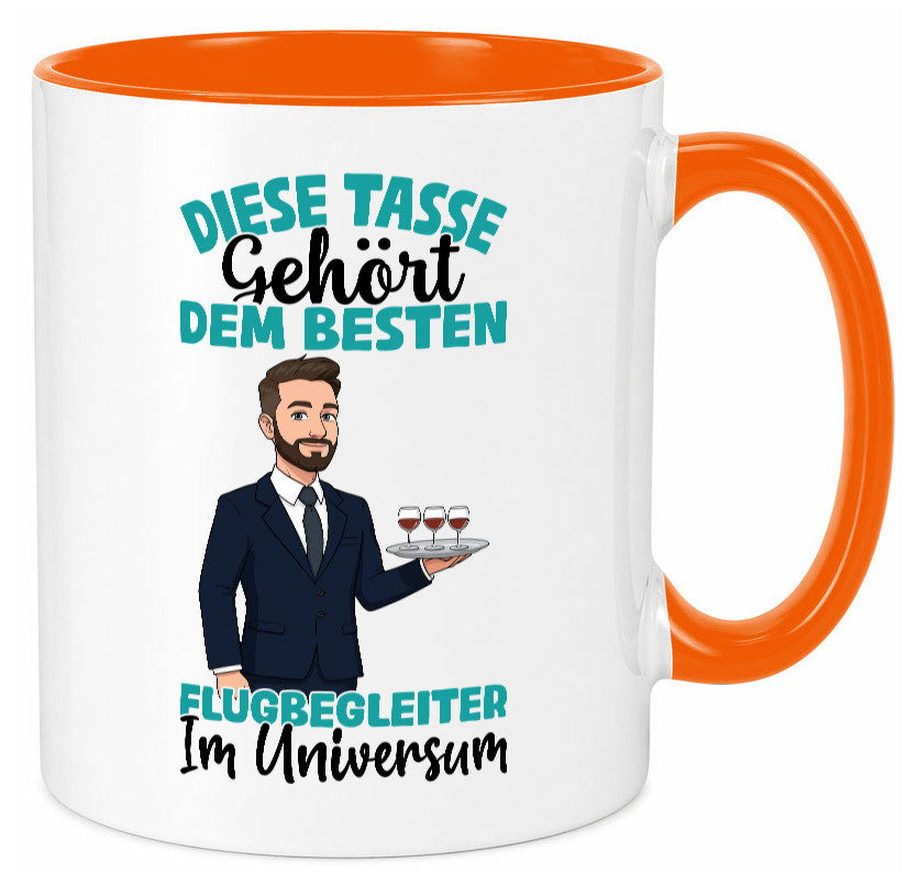 Im Universum: Flugbegleiter | Steward Flughafen Humor Geschenkidee Tasse