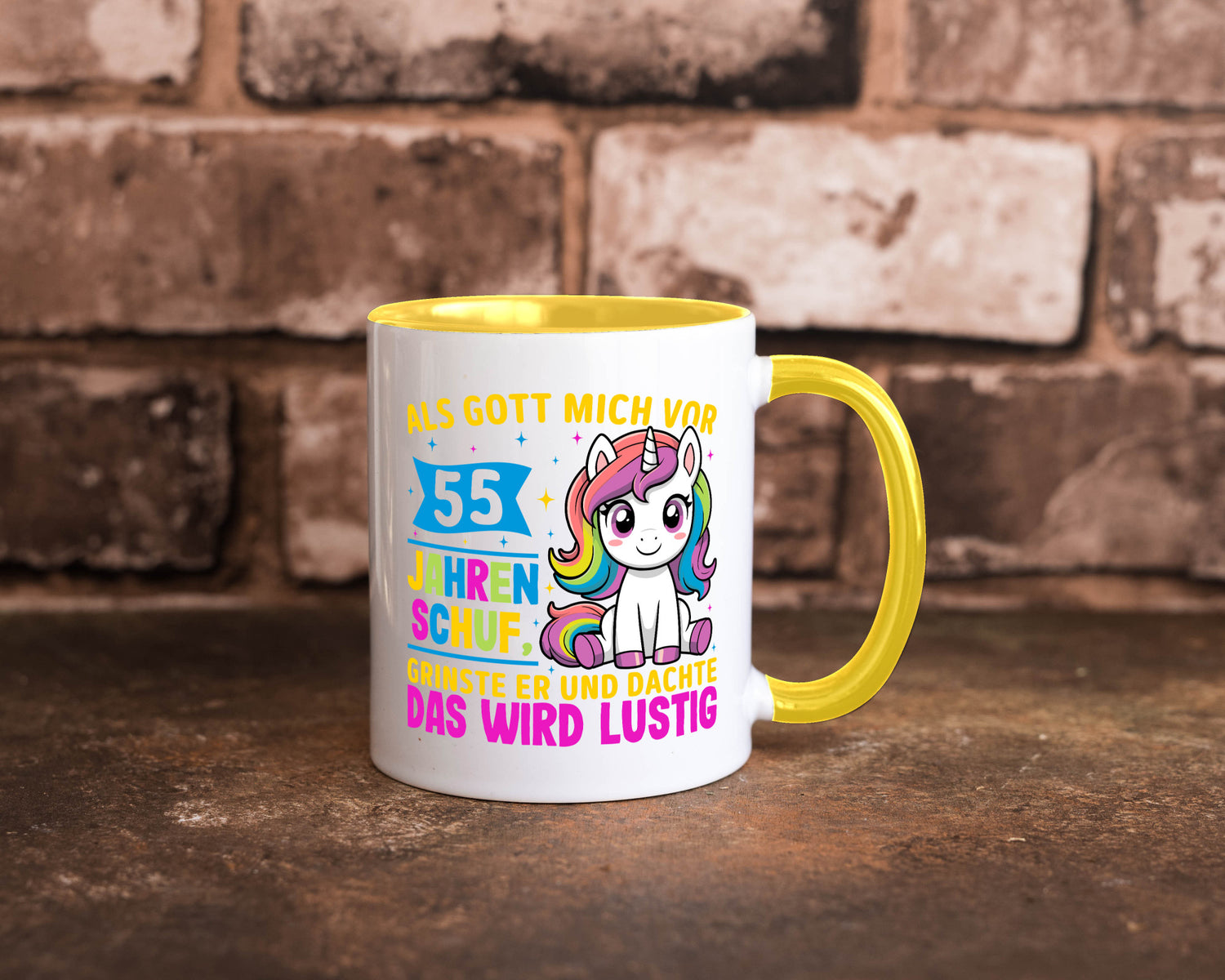 55. Geburtstag | Als Gott mich schuf 40 Jahre v2 lustiger Spruch Geschenk