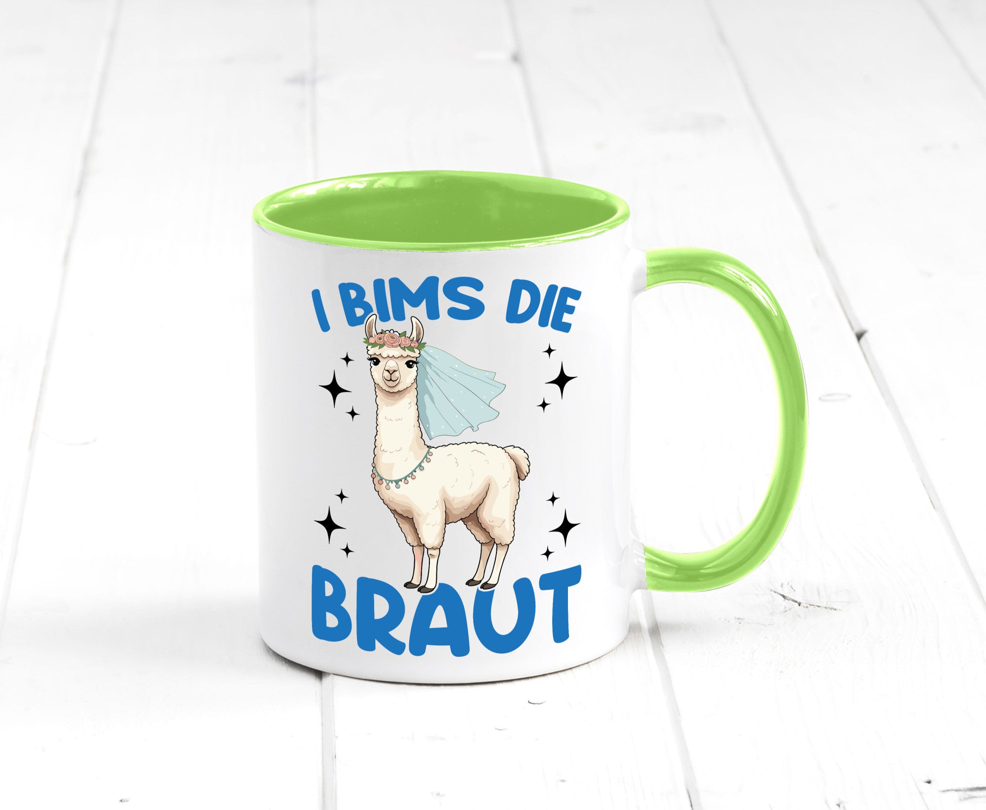 I Bims die Braut | Lama JGA Hochzeit lustig Humor Geschenkidee Geschenk Tasse