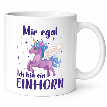 Mir egal, ich bin ein Einhorn | lustig Humor Geschenkidee Geschenk Tasse