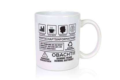 Achtung Probleme Wirtschaftsinformatiker | Wirtschaft Humor Geschenkidee Tasse