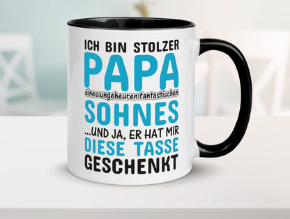 Stolzer Papa | Vater Tasse Fantastischer Sohn Humor Geschenk Familie