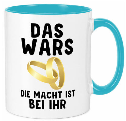 Die macht ist bei ihr | Hochzeit Tasse Ehemann Ehe Geschenk Humor Geschenkidee