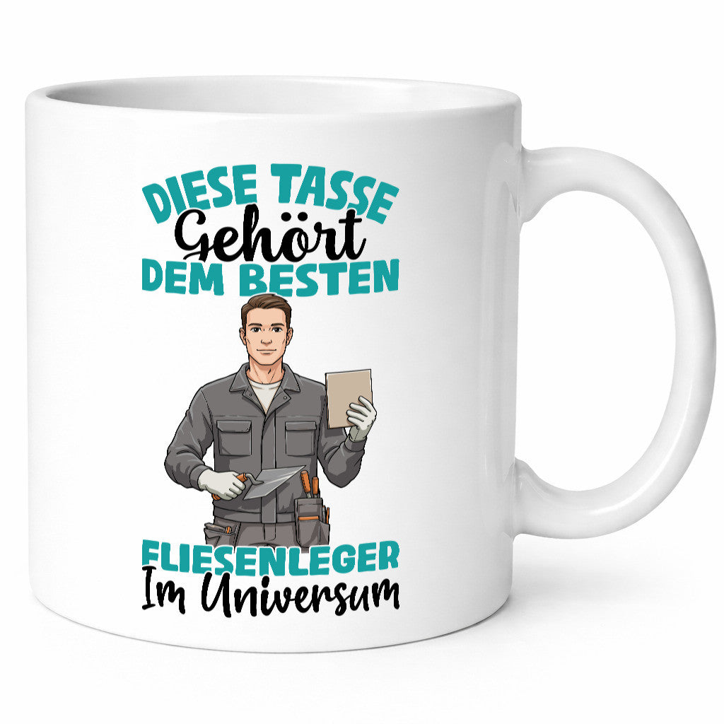 Im Universum: Fliesenleger | Fliesenlegen Bau Geschenk Humor Geschenkidee