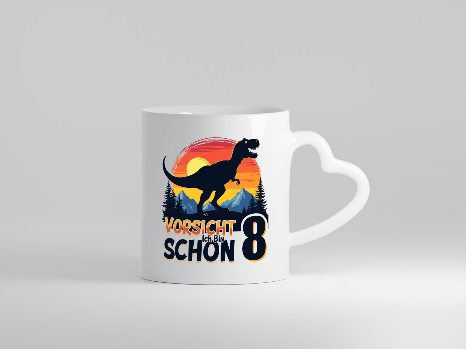 8. Geburtstag | 8 Jahre Dinosaurier v3 lustig Geschenkidee Geschenk Tasse