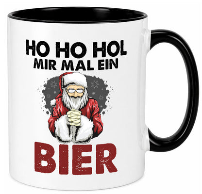 Ho Hol mir mal ein Bier | Weihnachten Geschenkidee Humor Tasse