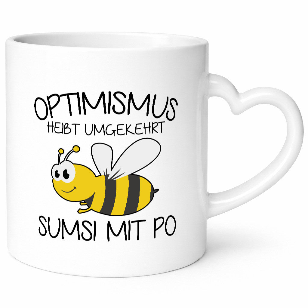 Optimismus umgekehrt heißt Sumsimitpo | Biene lustiger Spruch Geschenk Humor