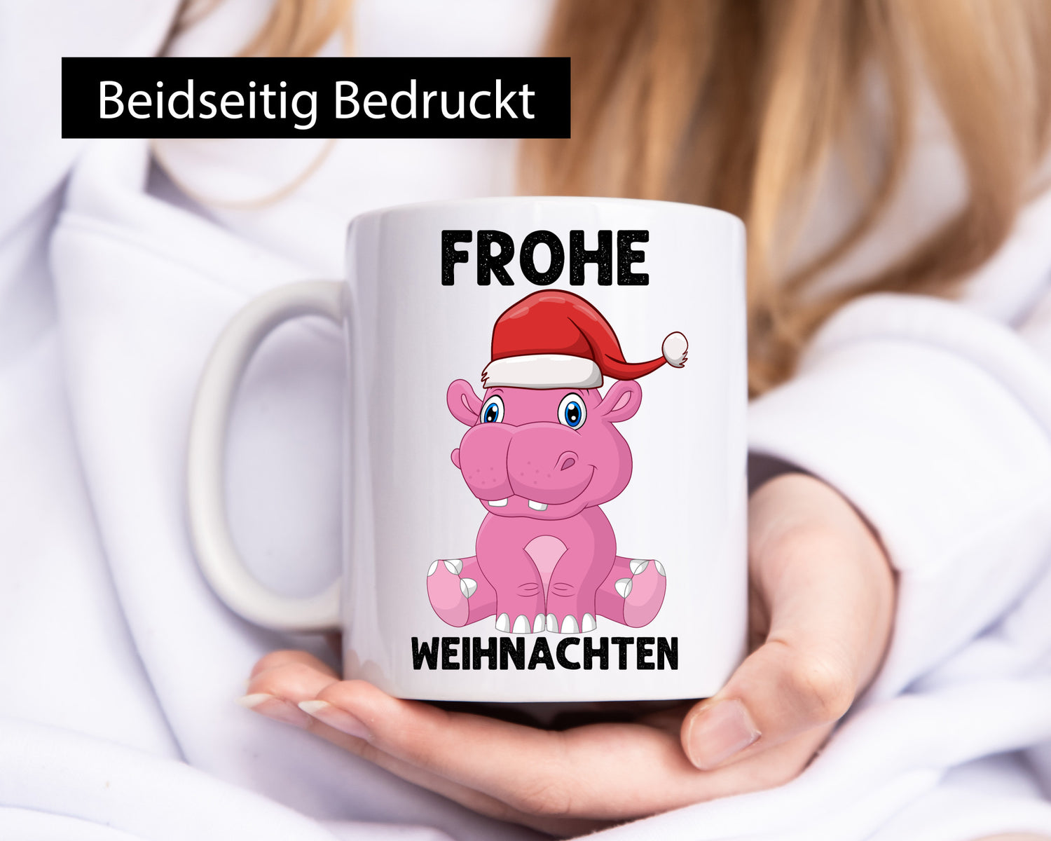 Frohe Weihnachten | Weihnachtstiere Nilpferd Humor Tierliebhaber Geschenkidee