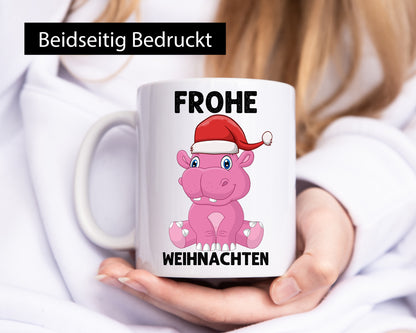 Frohe Weihnachten | Weihnachtstiere Nilpferd Humor Tierliebhaber Geschenkidee