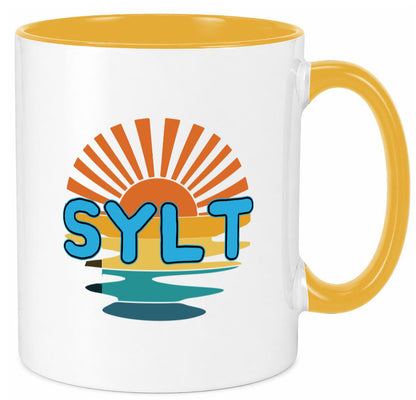 Sylt Tasse | Sonnenuntergang Sylter Möwen Motiv Geschenkidee Humor
