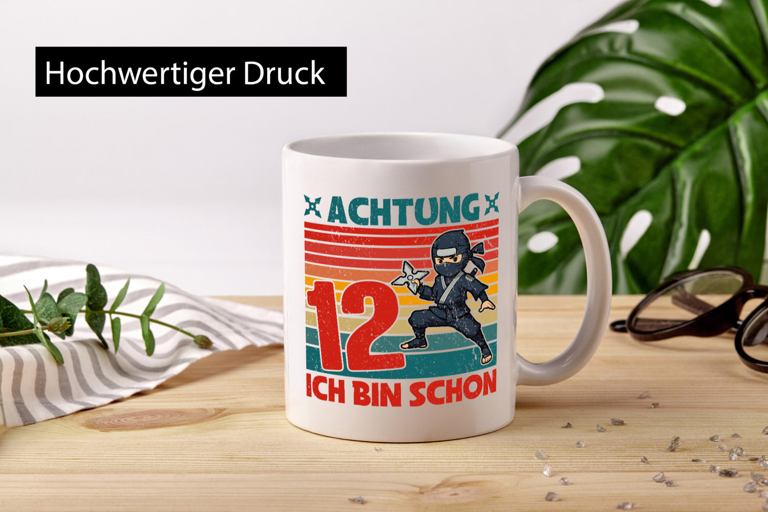 12. Geburtstag | 12 Jahre Ninja Kindergeburtstag lustiger Spruch Geschenk