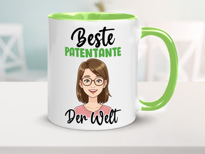 Beste Patentante | Tante lustiger Spruch Geschenk Humor Geschenkidee Tasse