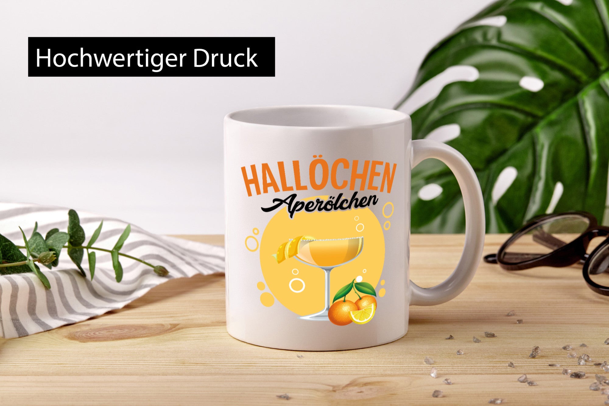 Hallöchen Aperölchen | Trinken Party lustig Humor Geschenkidee Geschenk Tasse