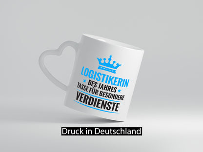 Besonderer Verdienst: Logistikerin | Logistik Humor Geschenkidee Tasse