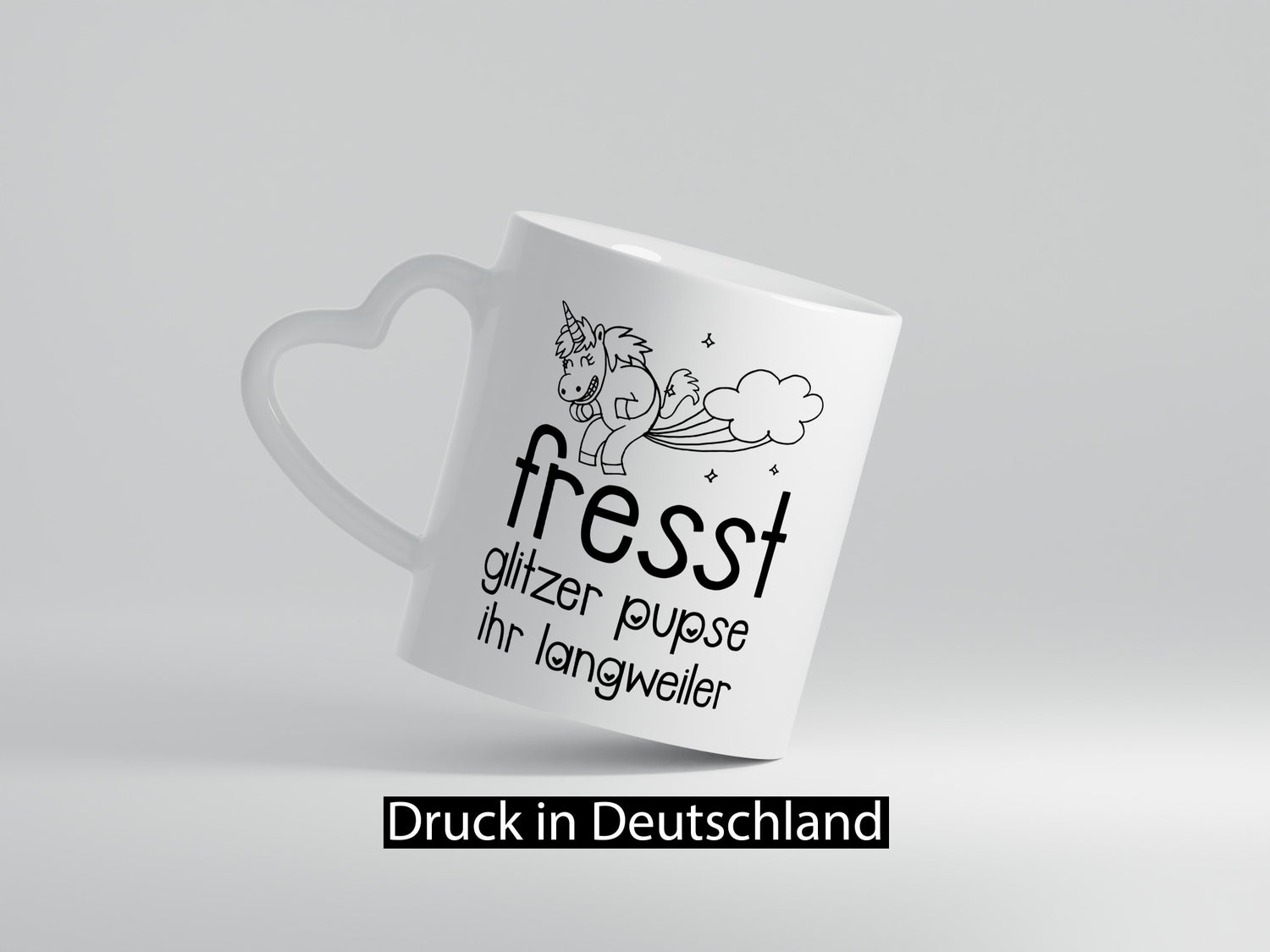Fresst die glitzer Pupse | Einhorn Ihr Langweiler Geschenk Humor Geschenkidee