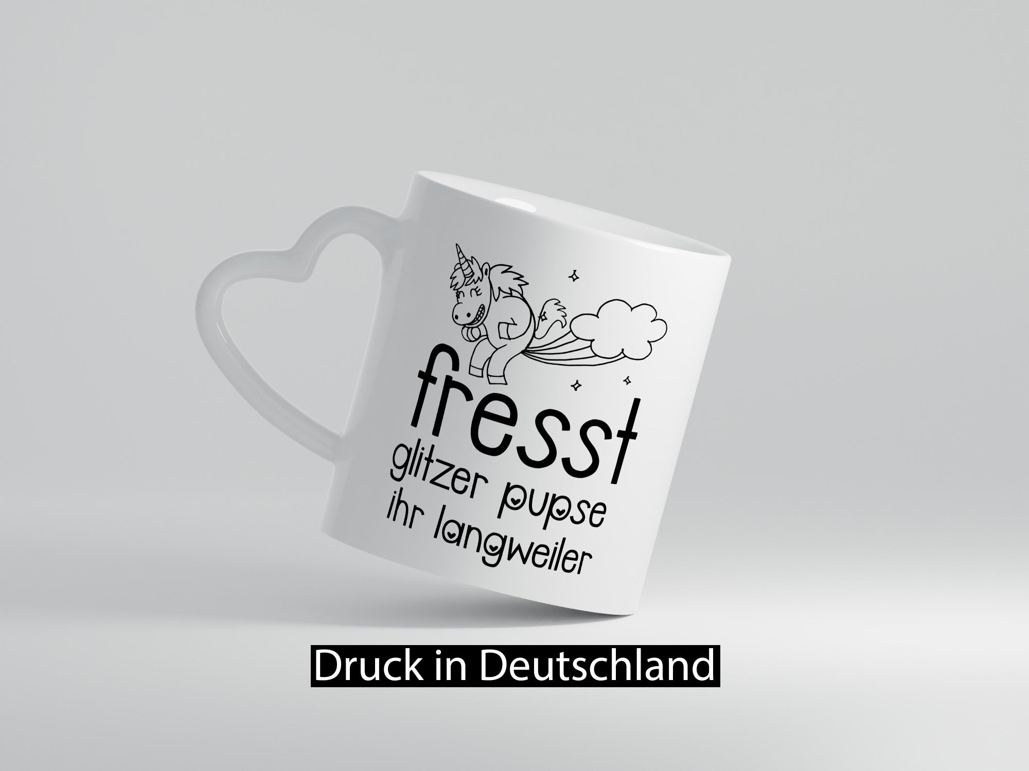 Fresst die glitzer Pupse | Einhorn Ihr Langweiler Geschenk Humor Geschenkidee