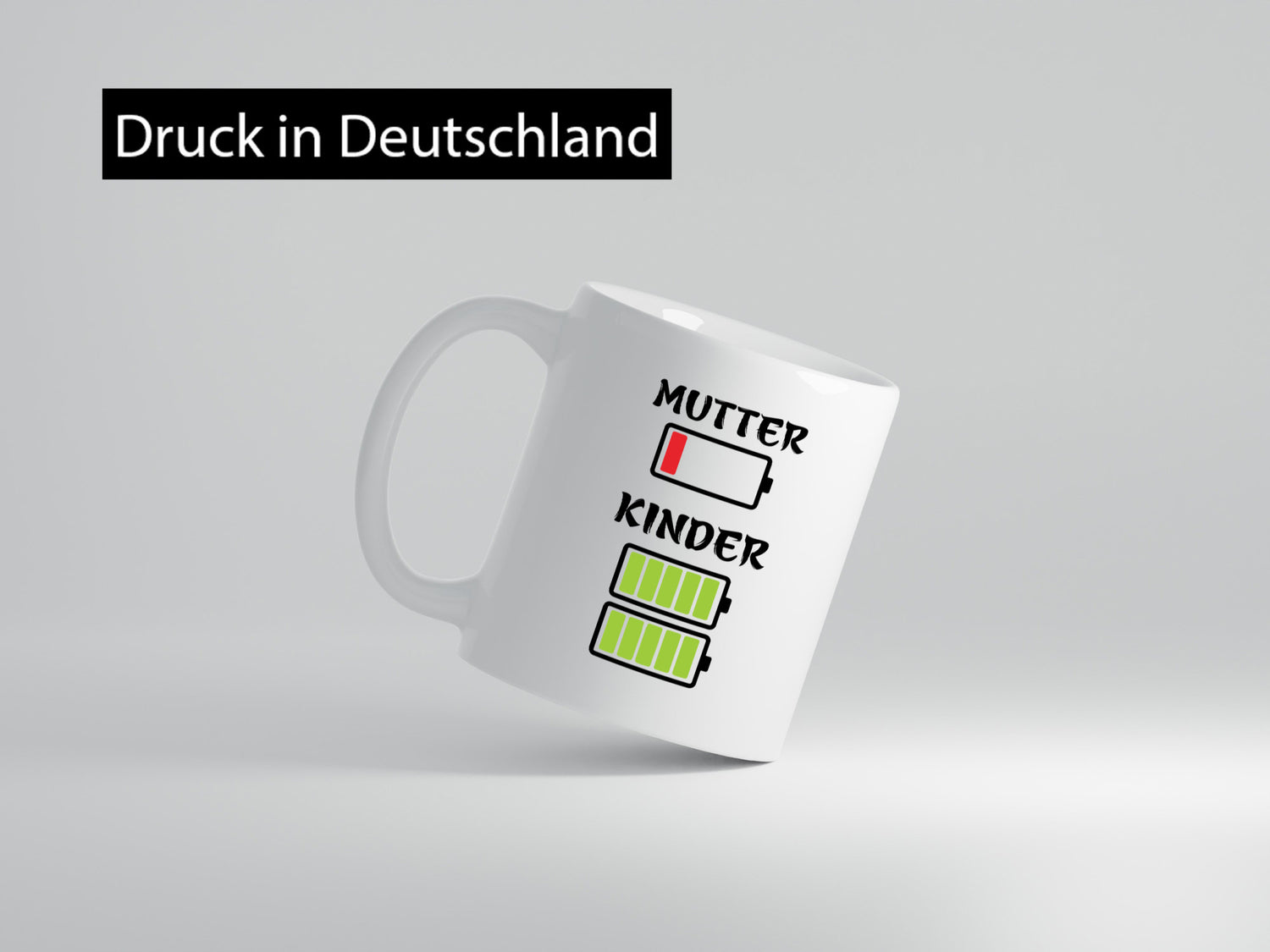 Vollzeit Mama | Keine Power Batterie leer mit Herz lustig Familie Geschenkidee