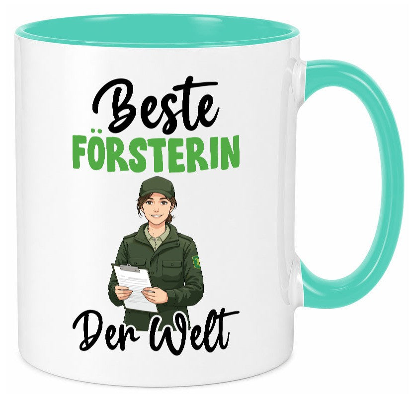 Beste Försterin | Forst Arbeit v2 lustiger Spruch Geschenk Kollegen Büro Tasse